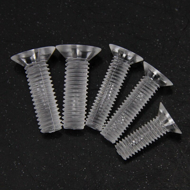 Viti in plastica 20 pezzi, nylon, viti trasparenti, testa svasata PC, testa piatta, croce acrilica, M3 M4 M5 M6
