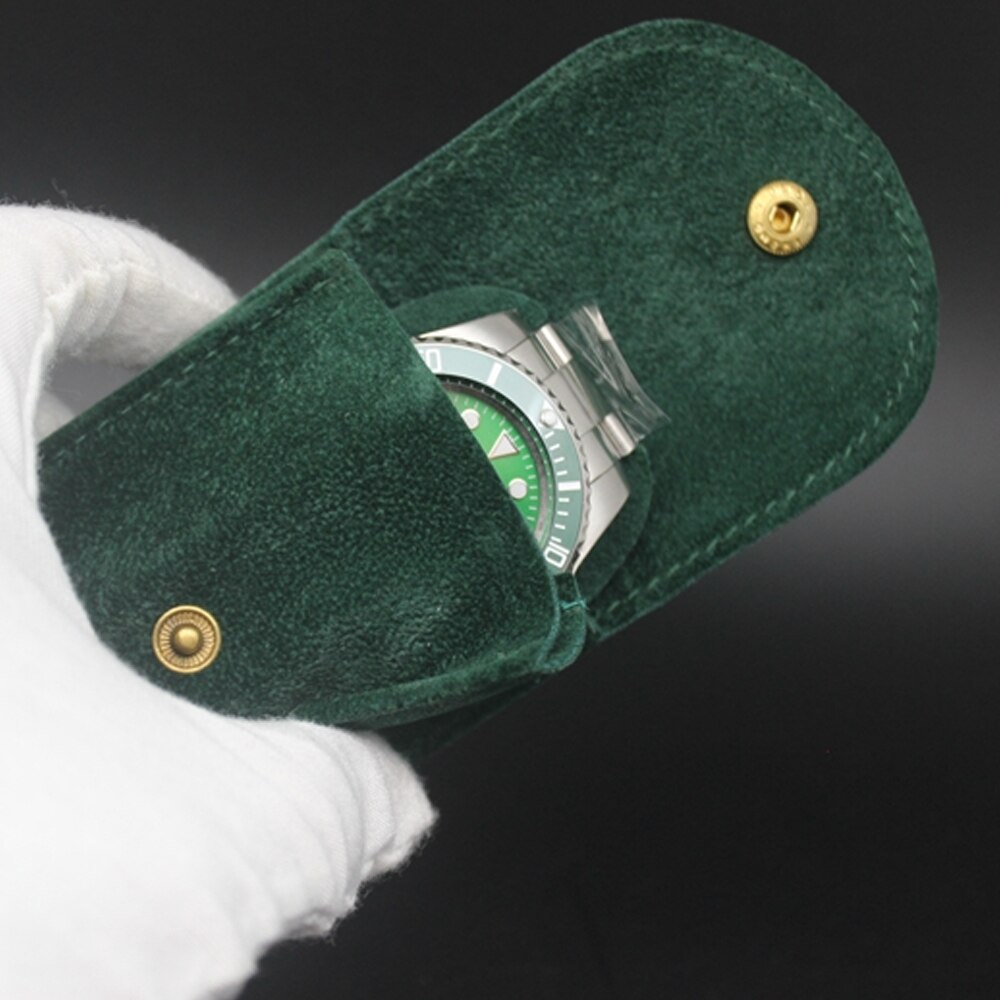 Top Slipper Groen Horloge Tas Originele Beschermende Pocket Flanel Pouch Horloges Zakken Groen Opbergzakken Gmt 116610