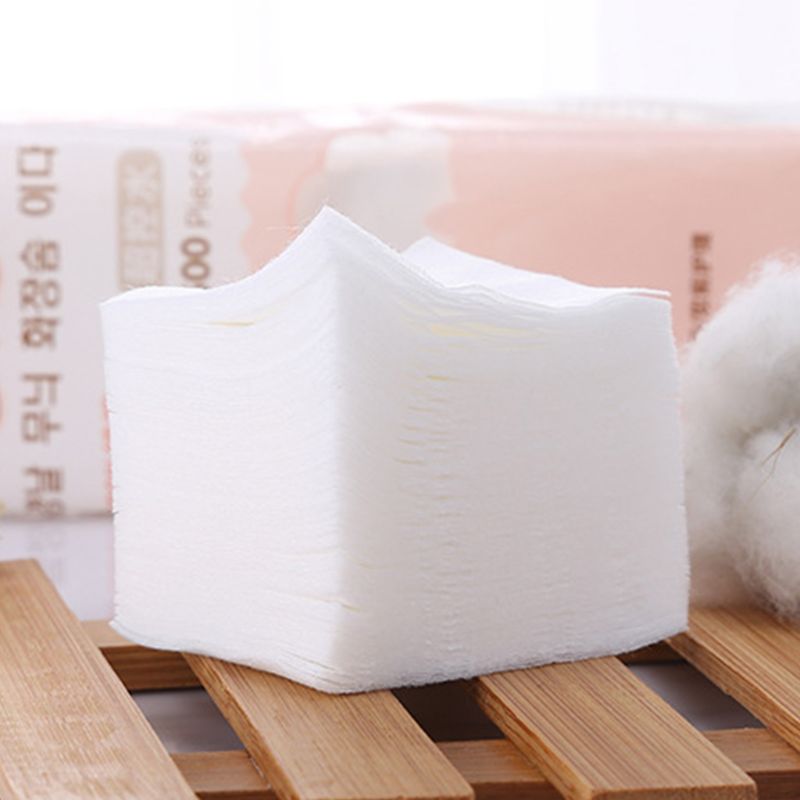 500 stk/pose ansigtsbehandling tynde non-woven makeup bomuldspuder neglelakfjerner servietter