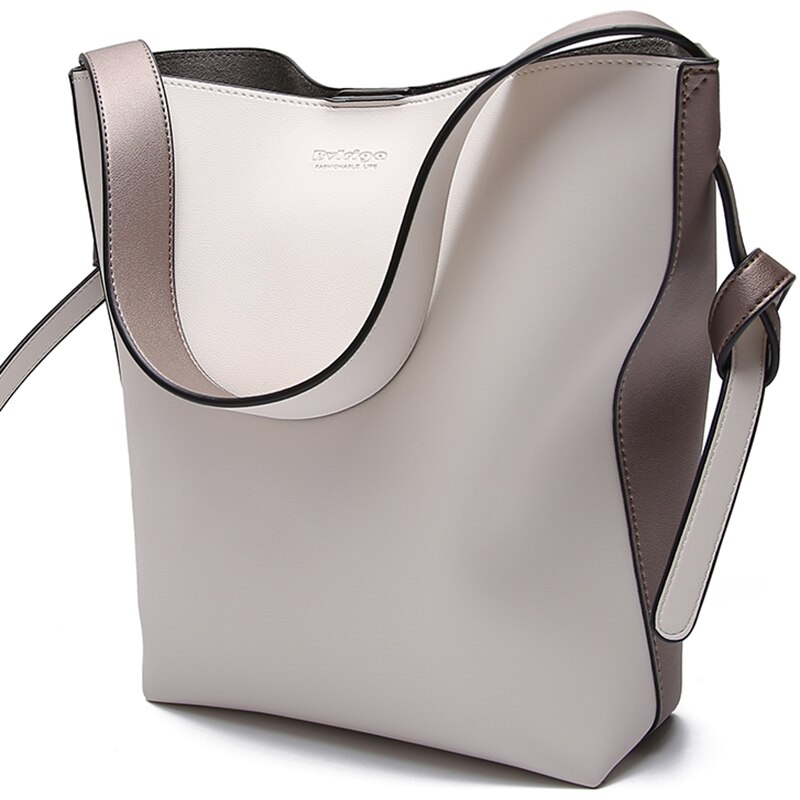 LY.SHARK Luxury Handbags Women Bags Women Messenger Bags Women Leather Handbags crossbody bag for women Bucket Bag: white-B