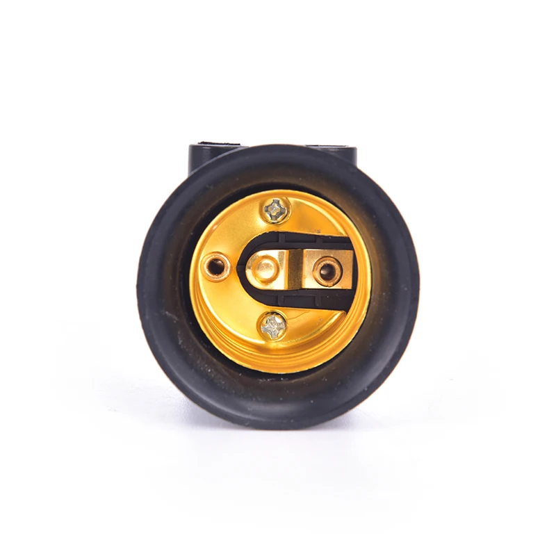 1 STKS AC100-240V 4A PBT Brandwerende E27 Lamp Adapter Lamphouder Base Socket met EU Plug Witte en Zwarte Lamphouder