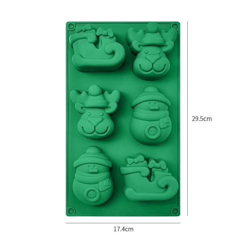 Stampo in silicone per candele per albero di Natale 3D kit per realizzare candele natalizie fai-da-te Sapone fatto a mano Gesso Strumenti di cottura in resina Regali di festa: Kaki scuro