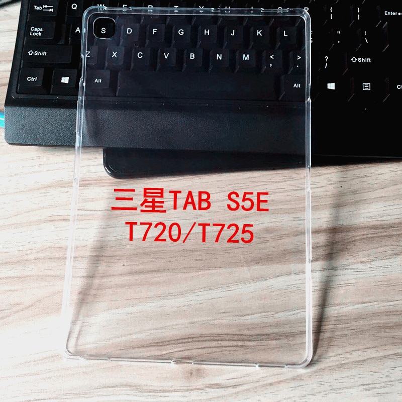 Shockproof Ultra-Thin Soft Silicon Case Cover For Samsung Galaxy Tab S5E 10.5inch T720 T725 TPU Tablet Shell Case: Transparent