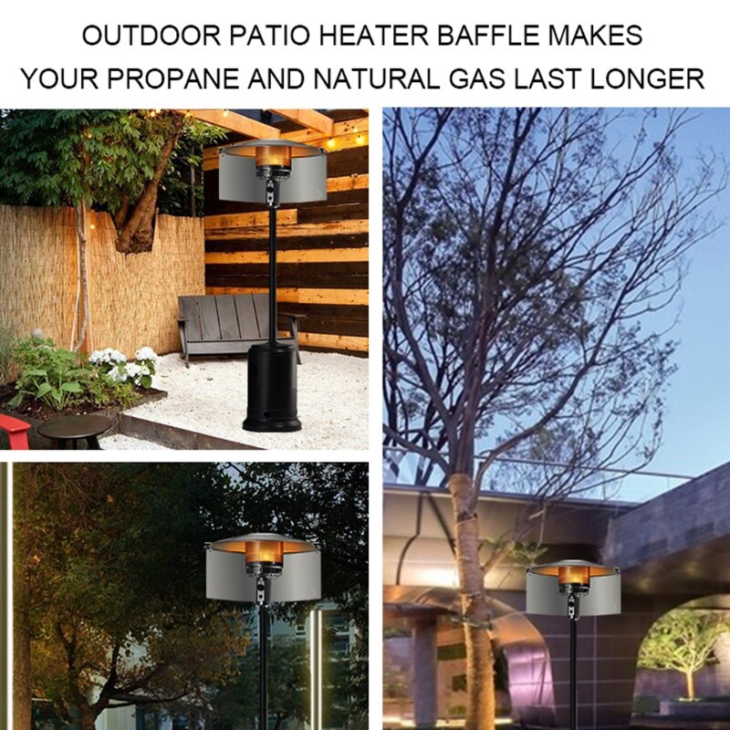 Heater Reflector Shield Heat Focusing Reflector for Round Natural Gas Propane Outdoor Patio Heaters Reflector Plate