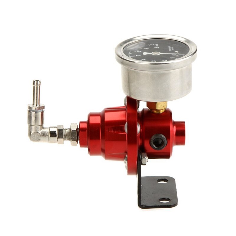 High Performance Car Fuel Pressure Gauge Adjustable Fuel Pressure Regulator Red