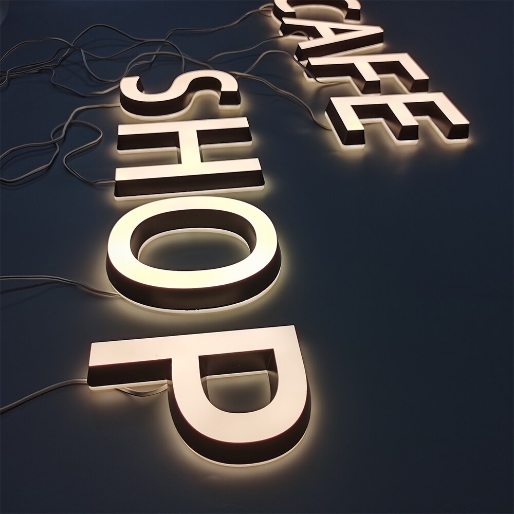 Acrylic LED luminous signs Business Lighting Advertising Sign LED Signboard Outdoor Waterproof Custom Advertisment Letters