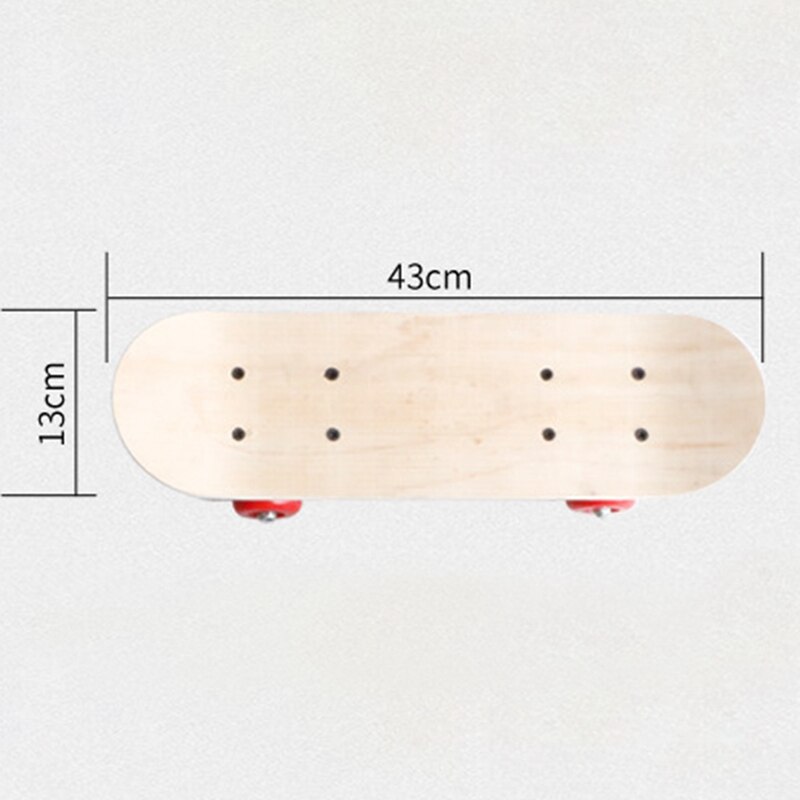7 Layers Maple Double Rocker Skateboard Complete DIY Freehand Skateboards for Beginners Graffiti For Boys Girls Kids 43cm: Default Title