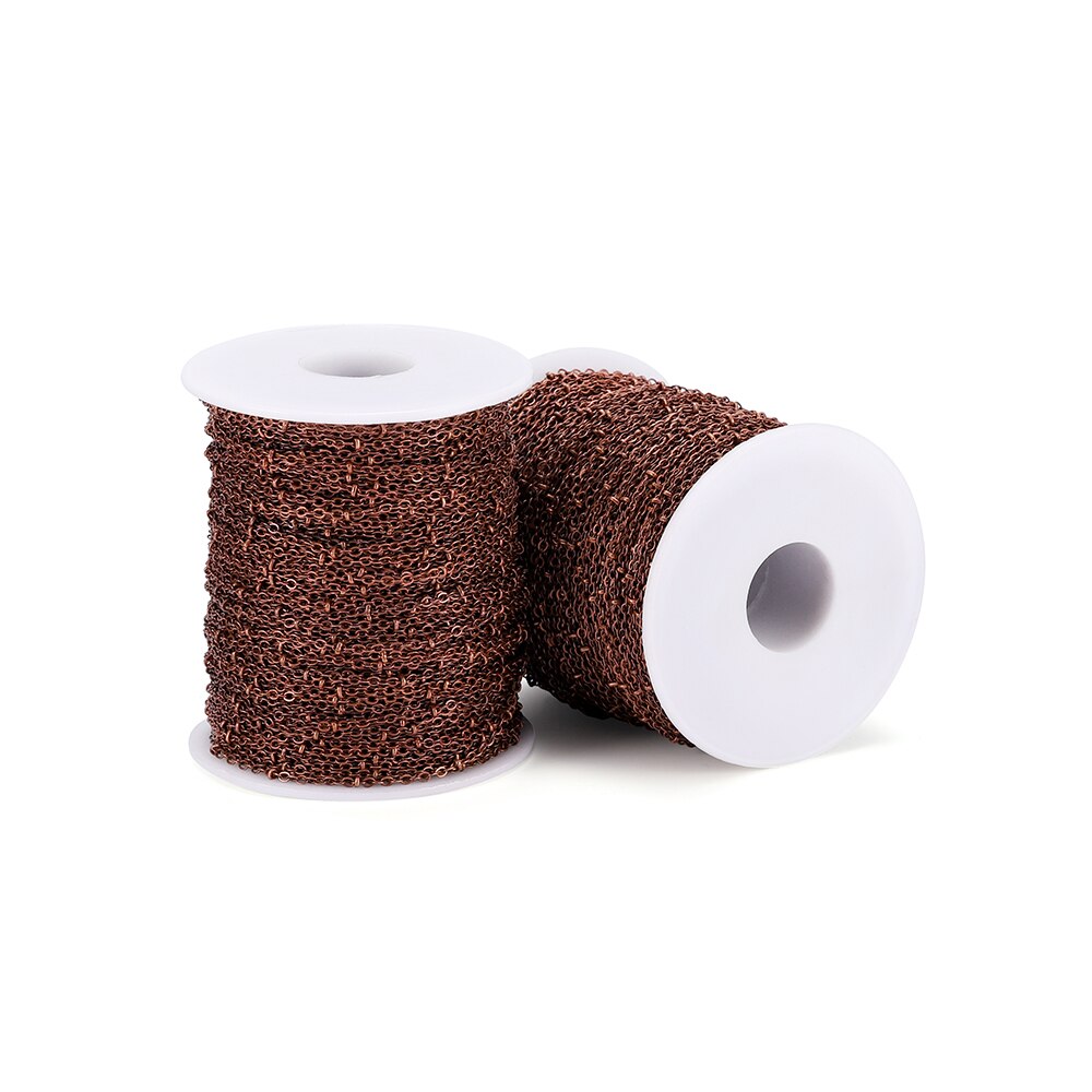 5 Meter Koperen Twisted Kettingen Kralen Kabel Link Clip Kralen Ketting Voor Diy Enkelbandje Kettingen Armband Sieraden Maken Levert: S / GRIJS