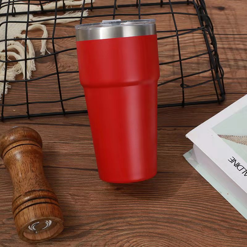 16oz Stackable Cup Travel Tumbler Stainless Steel Mug Ice Termo Double Wall Insulated Coffee Termo Caneca Termica Water bottle: red
