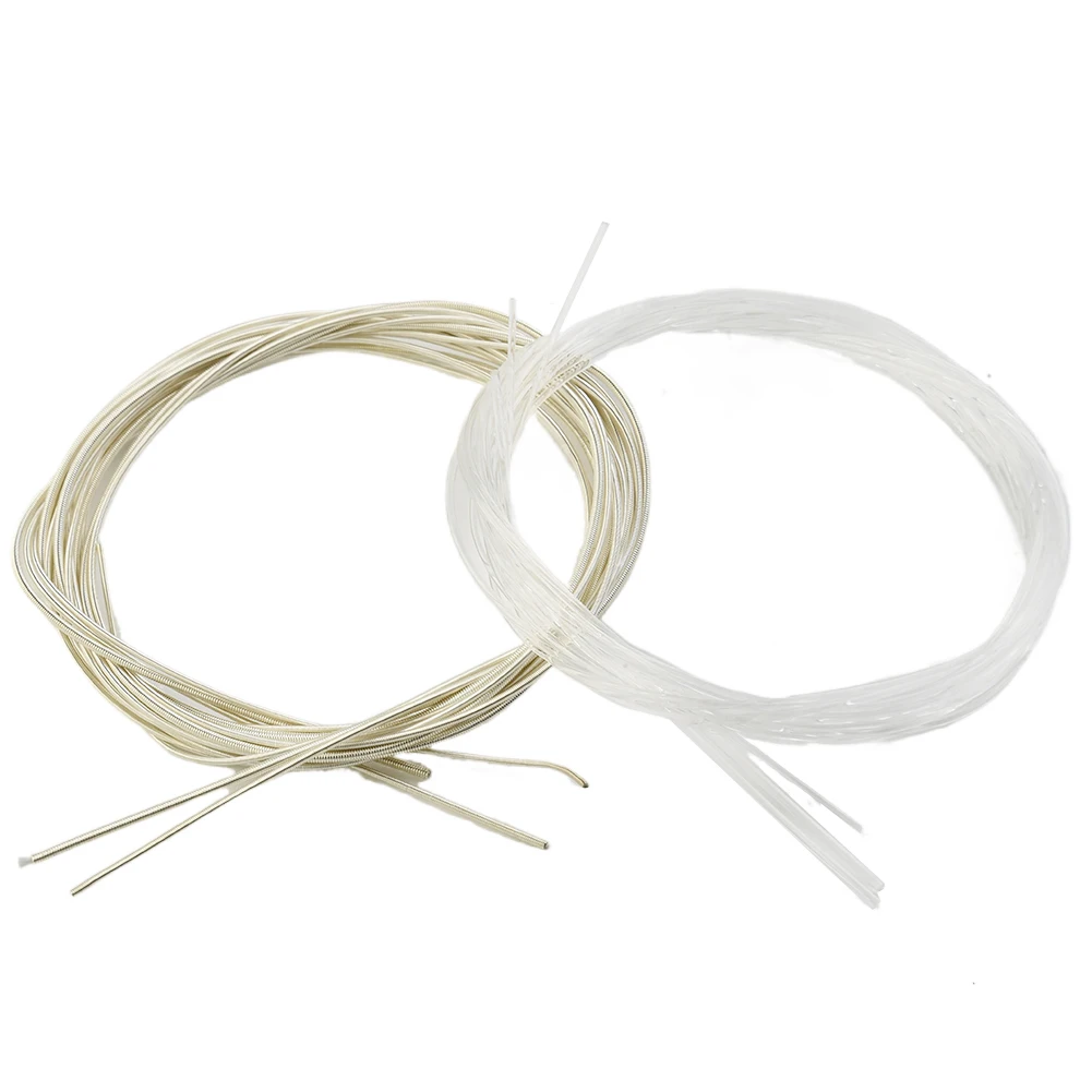 6 teile/satz klassische Gitarren saiten einstellen Super leichte klassische Gitarre klar Metall Nylon Gitarren saiten Ersatz zubehör Teile