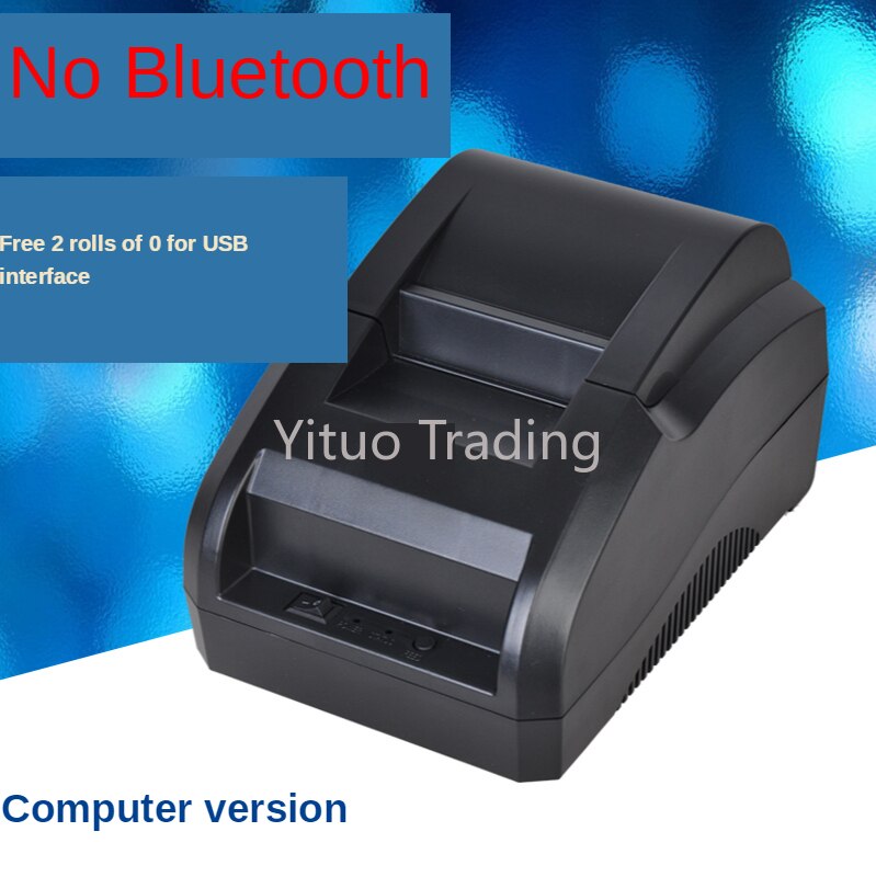 SP-POS58Idesktop Receipt 58mm Portable Mobile Phone Bluetooth GPRS Takeaway Cloud Printer Fully Automatic Bluetooth Printer: Black