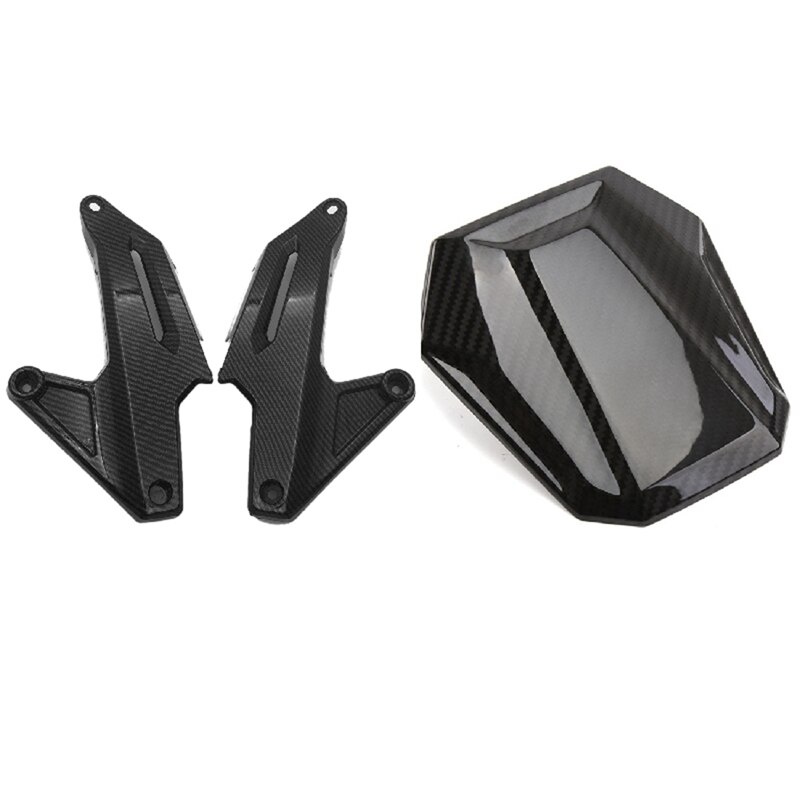 2 Set Motorcycle Accessories: 1 Pcs Fuel Tank Cover &amp; 1 Set Footstep Carbon Fiber Pattern Texture Guard: Default Title