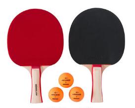 Table Tennis Racket 2 Packs Beginner Training Type Horizontal Racket Black & Red Carbon Fiber Table Tennis Racket: Hangshake grip