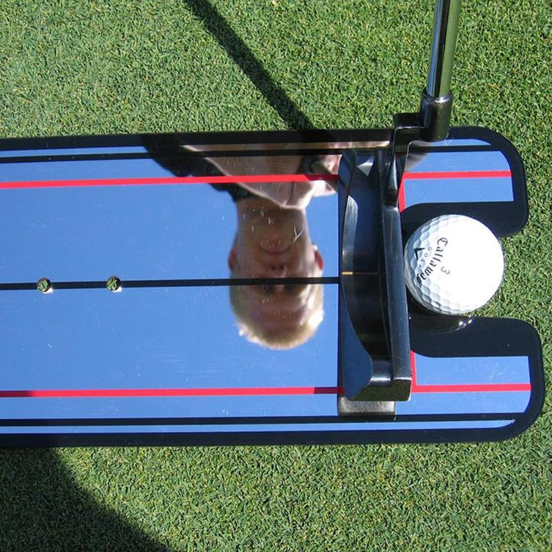 Bærbar praksis golf sætte spejl justering træning hjælp sving træner øje linje sving træner øje linje golf tilbehør