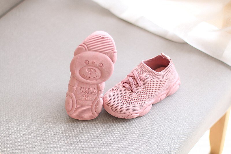 Kids Schoenen Antislip Zachte Bodem Baby Sneaker Casual Platte Sneakers Schoenen Kinderen Size Meisjes Jongens Sportschoenen: Roze / 6