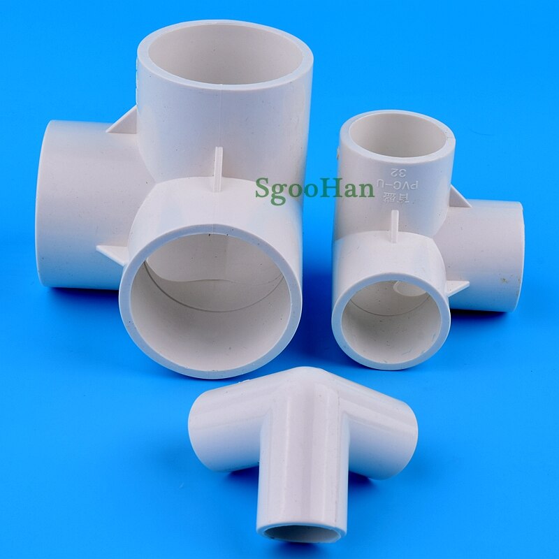 2~50pcs ID 20~50mm 3 Way Hydroponic Planting Frame PVC Pipe Connector Irrigation 3D Three-Dimensional DIY Shelf Joint Fittings