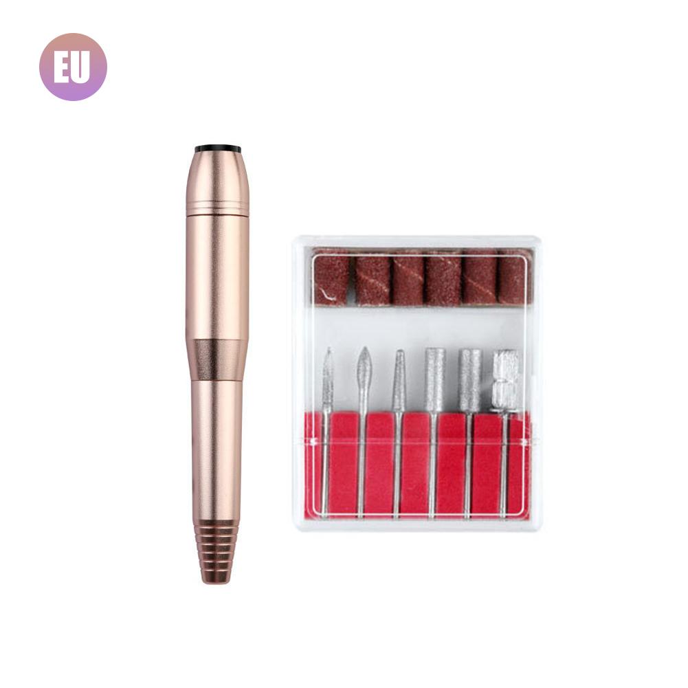 Draagbare nagelboormachine pen elektrische nagelboor bit nagelvijl manicure pedicureset slijper acryl gelnagels opruiming