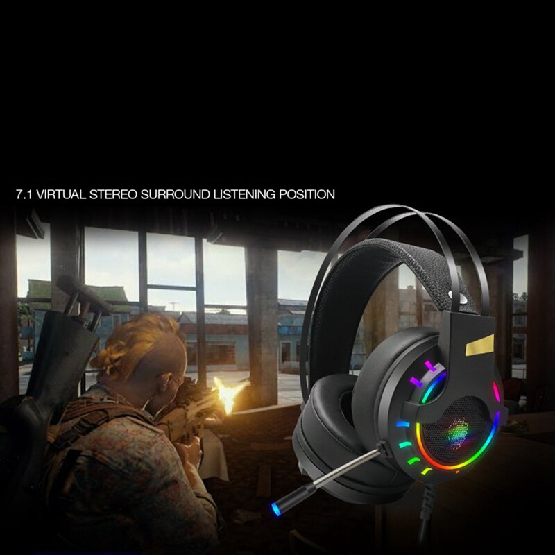 K3 gaming headset 7.1-canal rbg backlit cabeça-montado desktop computador jogos fone de ouvido com microfone