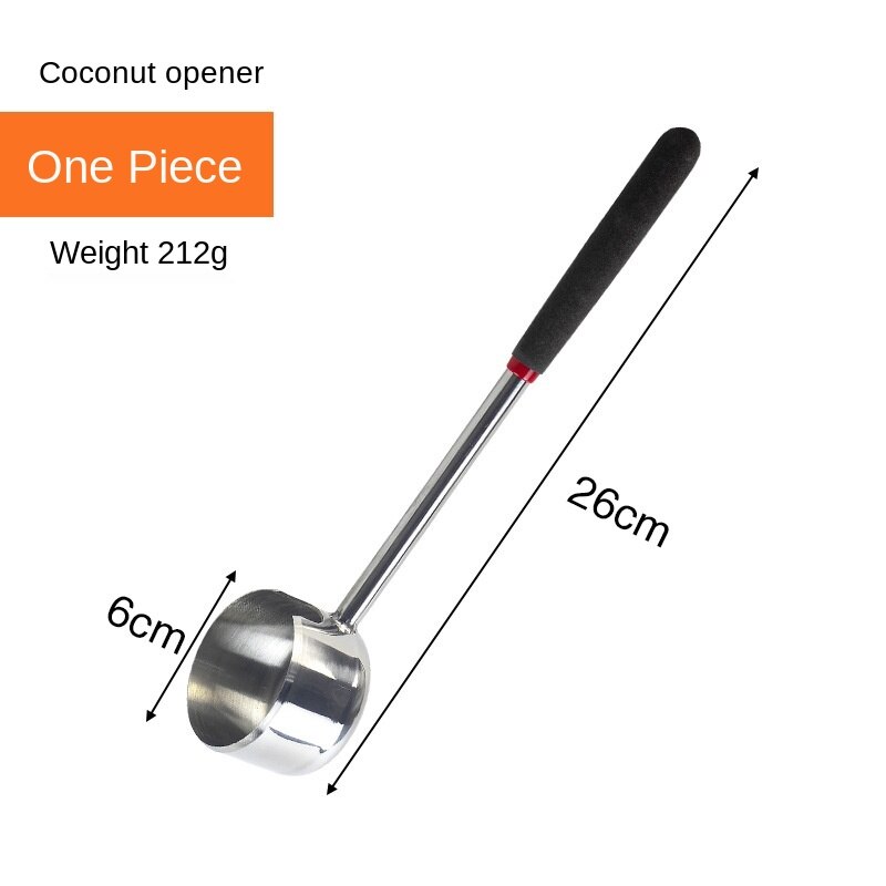 Coconut Knife Tool Set 304 Stainless Steel Coconut Opener Coconut Meat Planer Hammer Large Diameter Coconut Suction Hole: Coconut opener