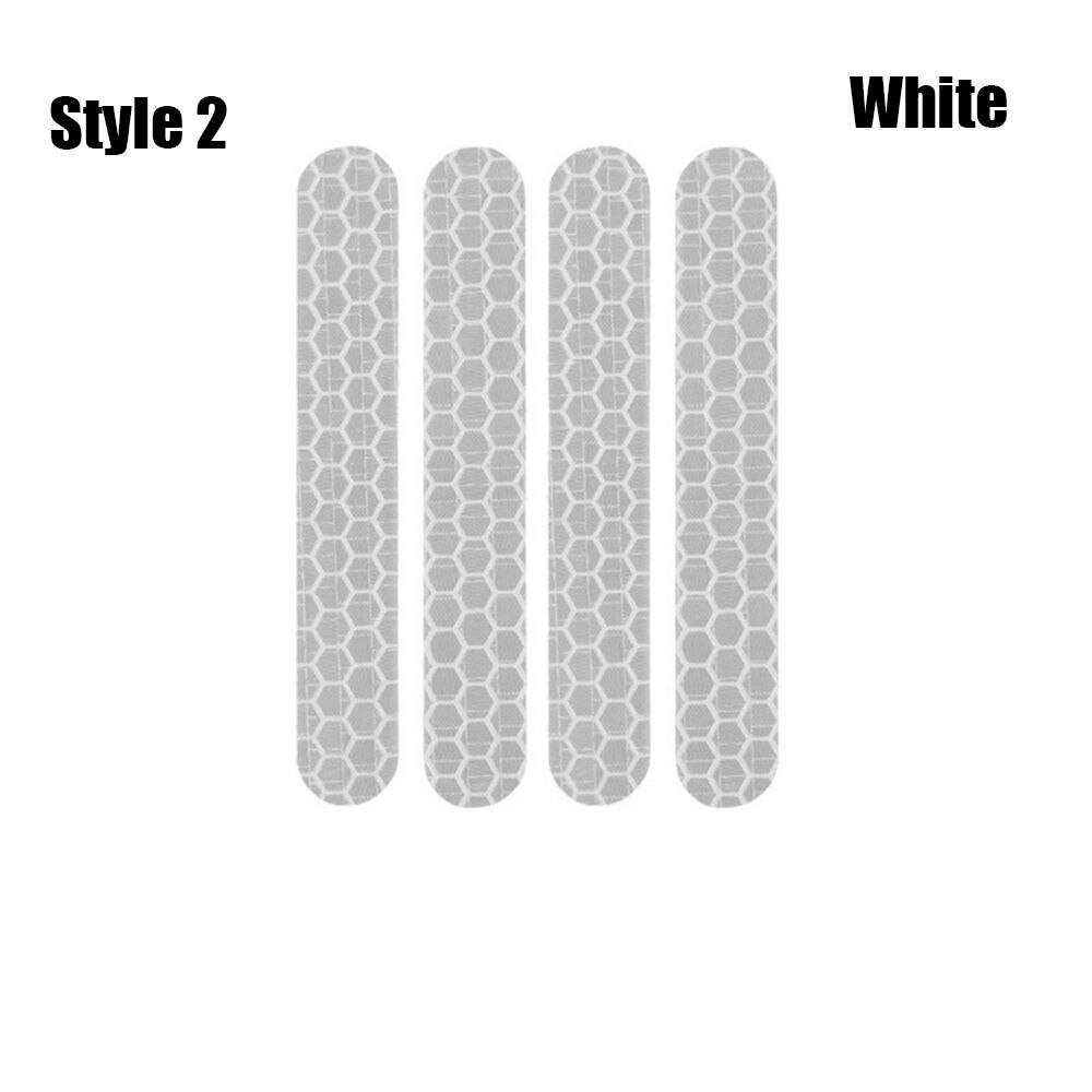 Autocollant pour Scooter électrique Xiaomi &amp; Mijia M365 M365Pro, étiquettes lumineuses réfléchissantes, bande d'avertissement pour cyclisme, pièces détachées: White-2