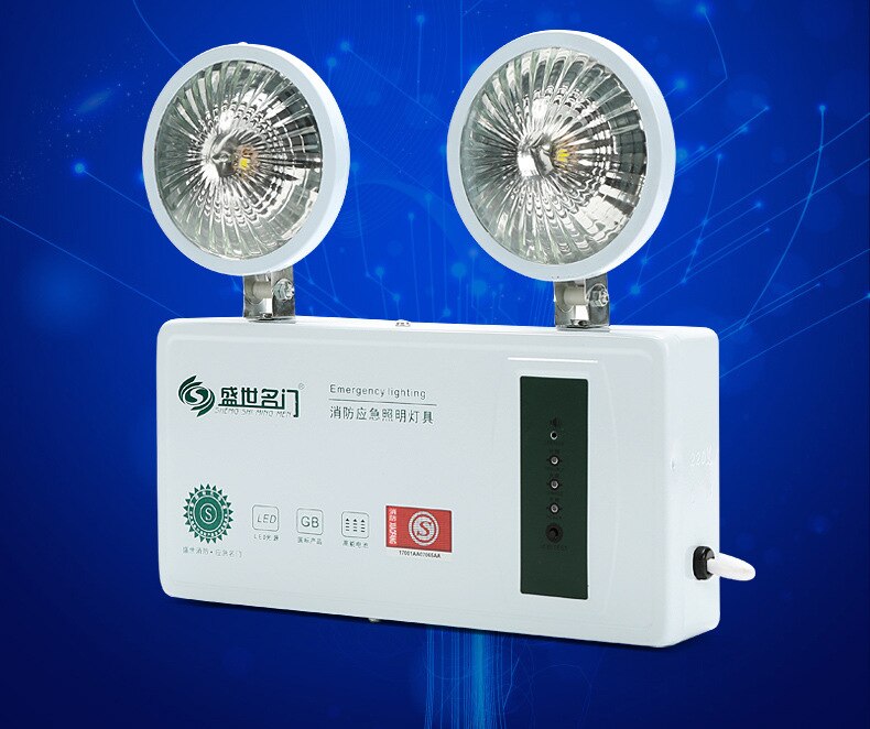 Sheng shi ming hombres de doble cabeza de emergencia de fuego luz de Salida nueva nacional estándar LED luces de canales de emergencia