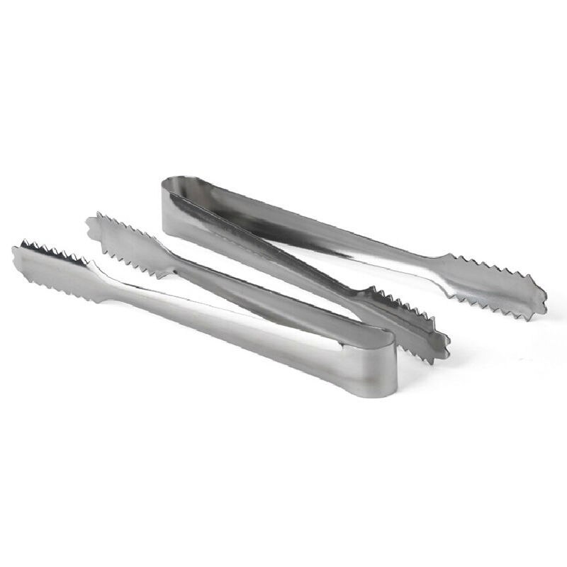 1 Uds pinzas de hielo de buena accesorios de cocina para Bar pinza de barbacoa de acero inoxidable pinzas para comida, hielo y pan