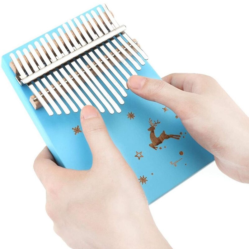 17 Keys Kalimba Thumb Piano Finger Piano Hand Piano Wooden Piano with Tuning Hammer Simple Learning Adult Beginners