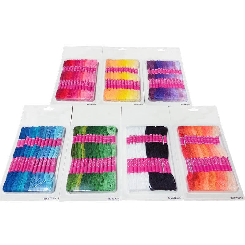 Similar Thread Gradient Color Embroidery Thread Cross Stitch Cotton Sewing Skeins Floss Kit 12Pcs Needle Craft