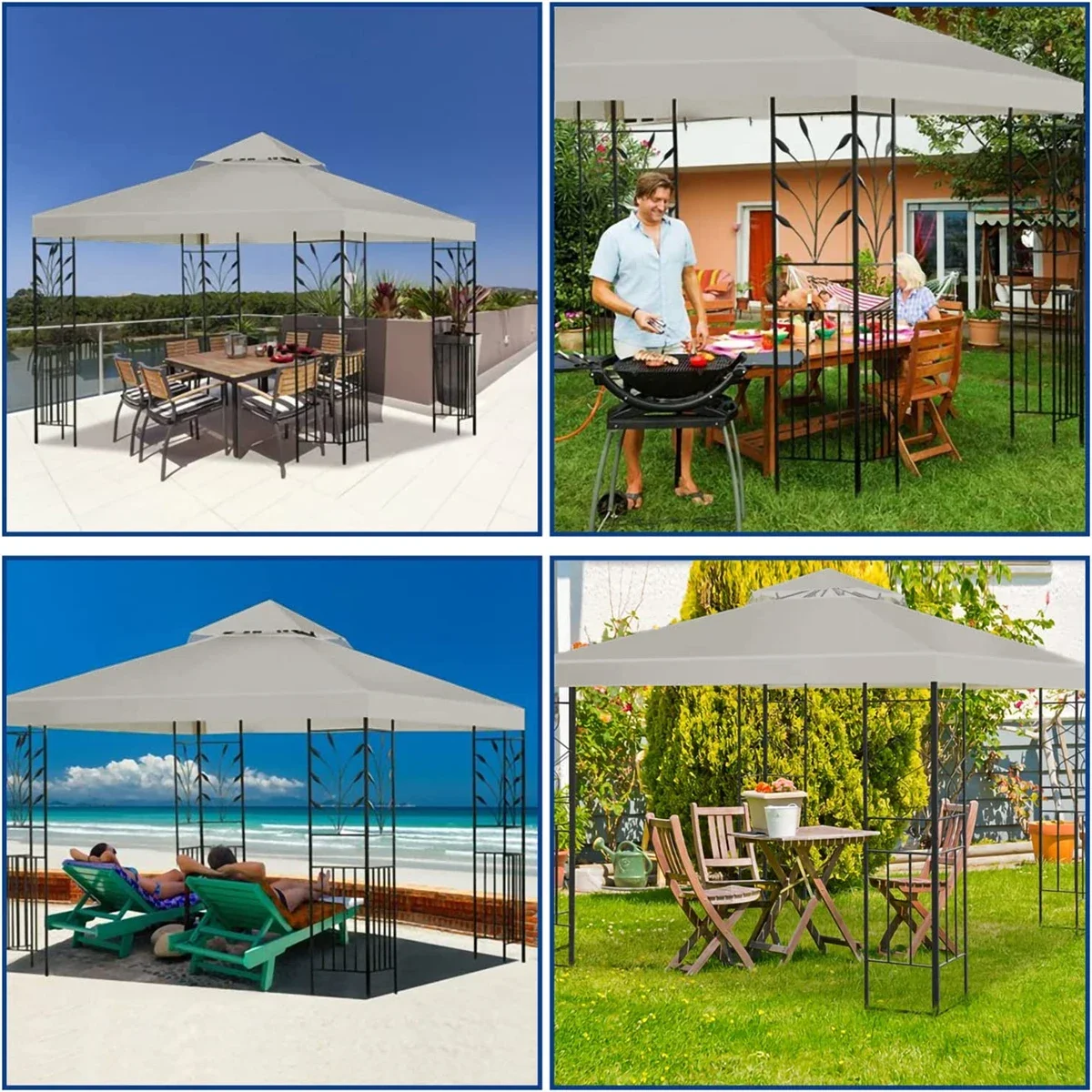 2,5x2,5 m Outdoor Garten Sonnenschirm Tuch Pavillon Markise Baldachin Ersatz Pergolen Tuch Für Outdoor Garten Baldachin Sonnenschirm
