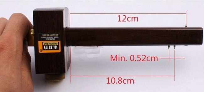 Luxe britannique indonésie ébène + pur cuivre résistant à l'usure charpentier outil de menuiserie 8 pouces vis de coupe jauge grattoir Scribers