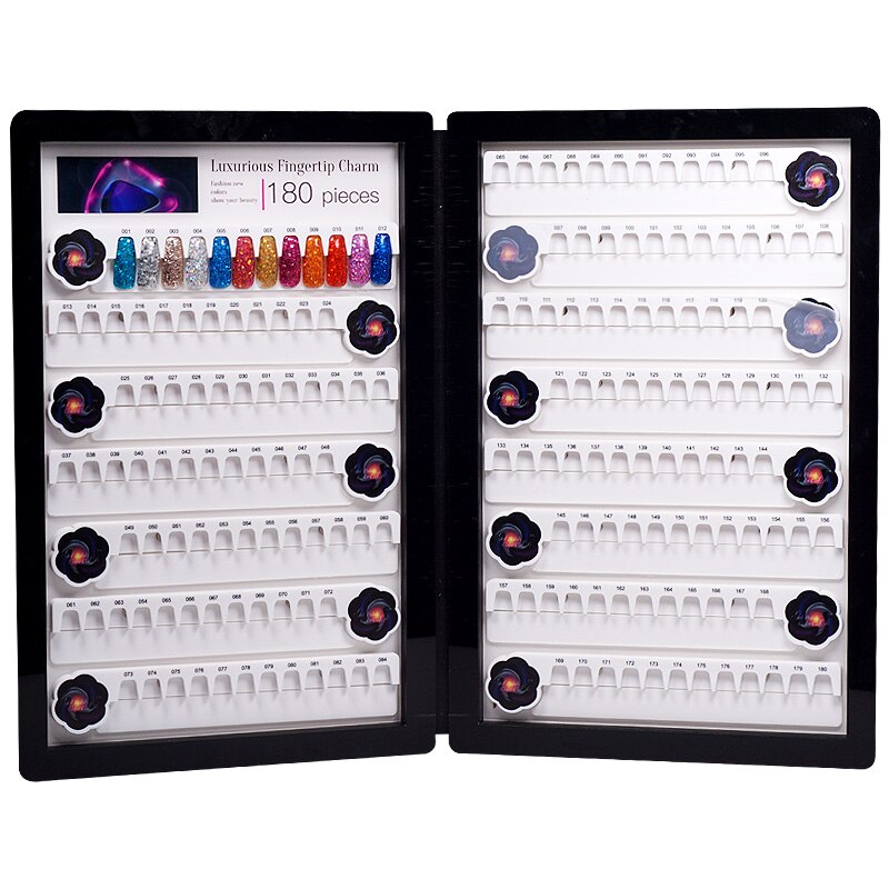 Détachable 180-couleur acrylique Swatch ongle couleur plaque vernis à ongles panneau d'affichage 120-couleur contraste aimant échantillon livre