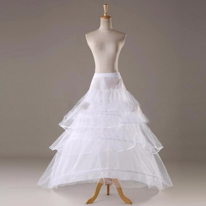 Tulle Crinoline Sottogonne per Abito Da Sposa Sottoveste Hoop con il Treno jupon enaguas da sposa