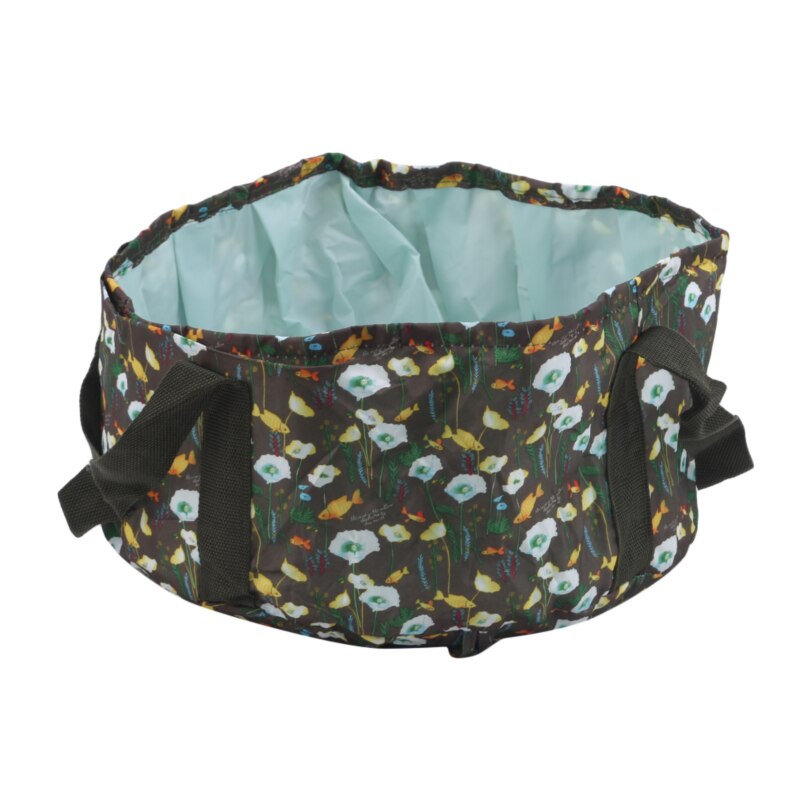 Outdoor Travel Portable Foldable Bubble Basin Camping Washbasin Sink Sink Vegetable Basket Spring Foot Bath Barrel: coffee-L