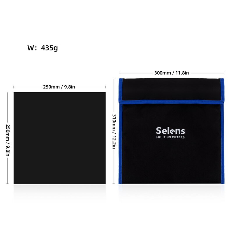 25cm 20 stk sett pakke gelark gjennomsiktig fargekorreksjon lys gelfilterkort for fotolykter