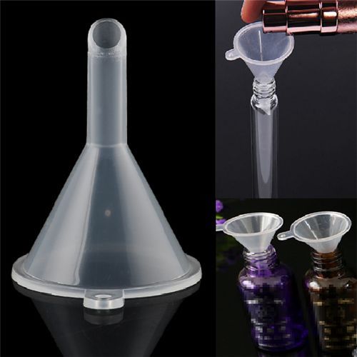 10 stk klar lille plast til parfume diffusor flaske flydende olie tragt lab