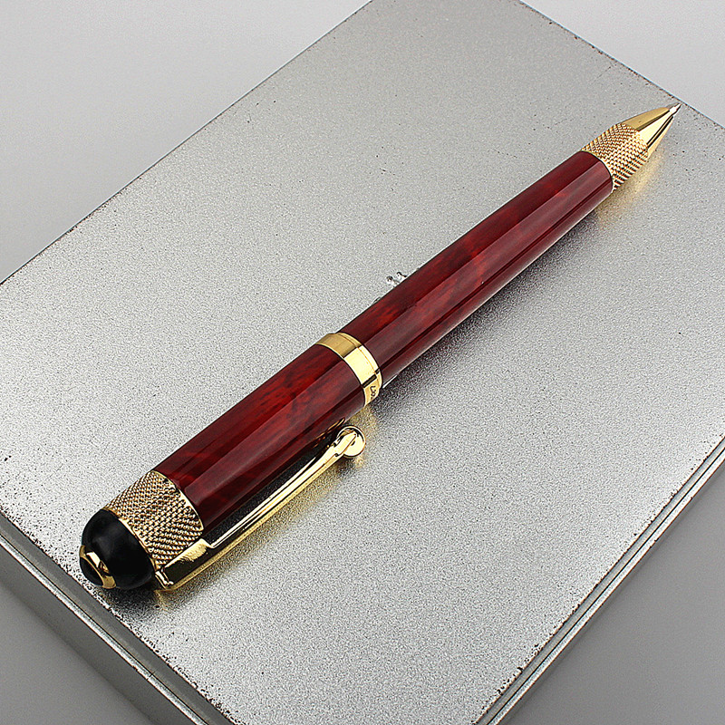 Bolígrafo giratorio de Metal de , bolígrafos de tinta negra de 0,7 MM, Caneta de negocios, escritura suave para suministros escolares de oficina: Blanco