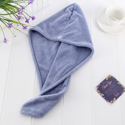Femmes natation serviette 1PC cheveux séchage enveloppement filles dame de natation serviette séchage rapide chapeau chapeau Turban peignoir casquette de bain outils: gray