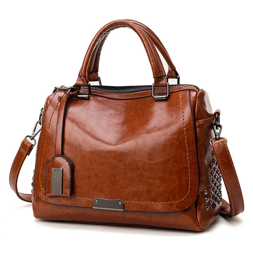 Aelicy En Cuir Sacs À Main Gros Femmes Sac De décontracté Femme Sacs Coffre Fourre-Tout Espagnole Sac À Bandoulière Dames Grand Bolsos: Brown