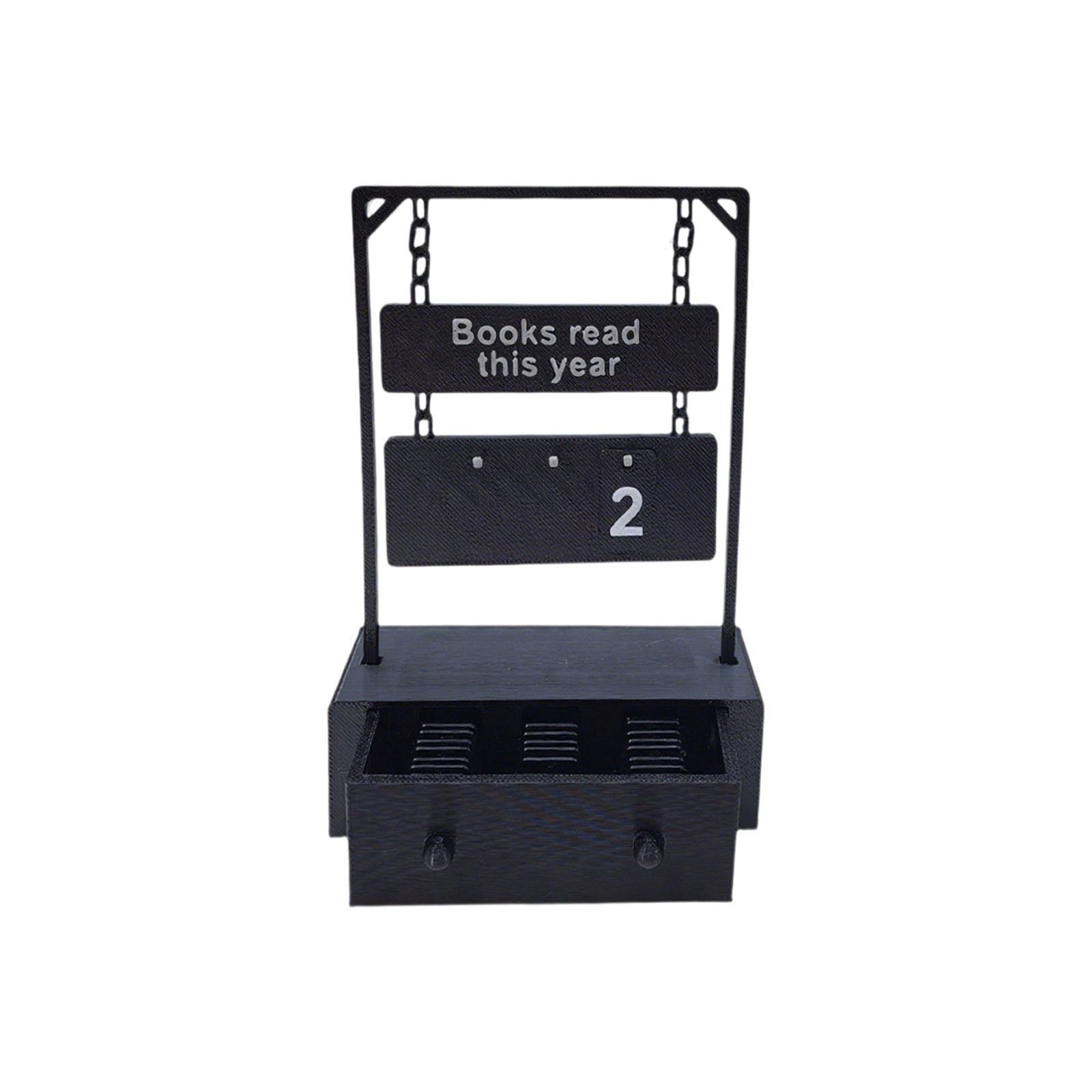 Manual Rotation Easy Update Hanging Book Counter With Digital Storage Suitable For Classrooms Libraries And Reading Challenges: black