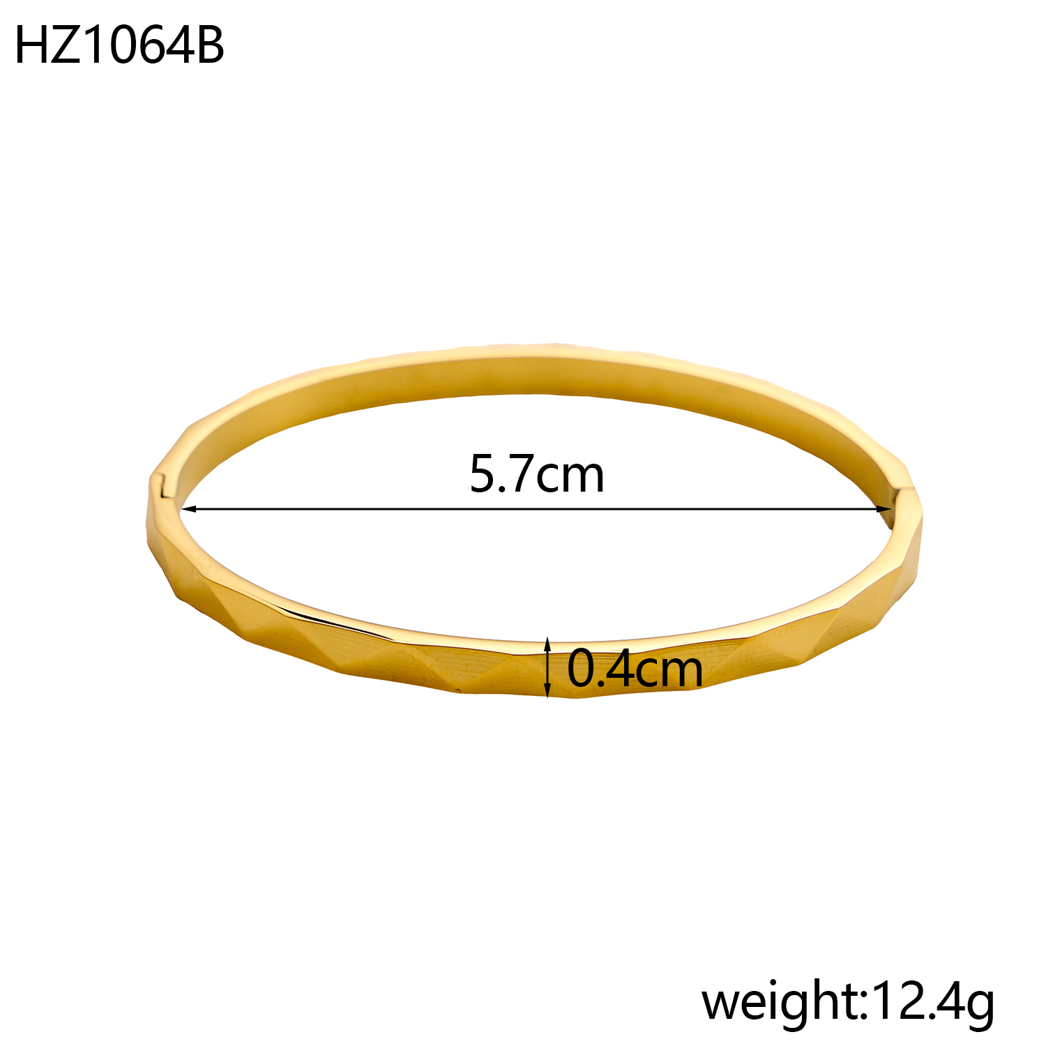 Stainless Steel Fashionable 18K Gold Plated Colorless Jewelry Hollow Bracelet Women's Chunky Bangles Bracelets: Pure Gold Color