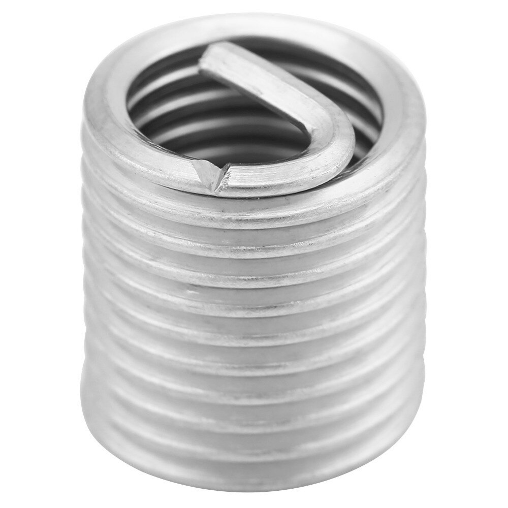 100pcs/set M8x1.25x2D Thread Inserts Stainless Steel Wire Screw Sleeve Coiled Wire Helical Screw Thread Inserts Fastener