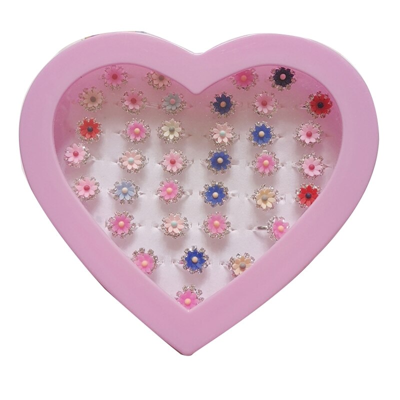 36 stücke freundlicher freundlicher ringe glänzend Einstellbare Diamant Ringe Mit Kasten fest Stil Für Mädchen Perfekte Weihnachten Geburtstag Preis: 12