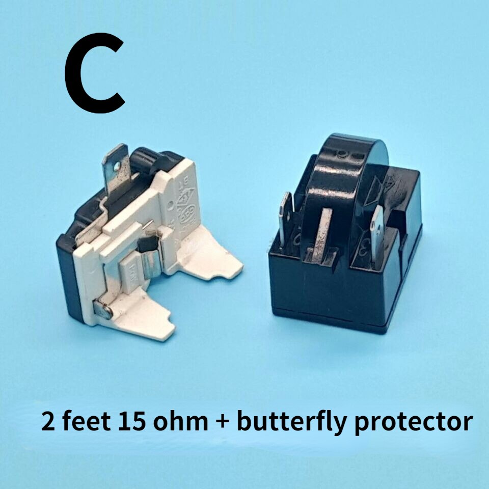 Refrigerator ptc starter relay QP2-15 compressor thermal overload protector: C