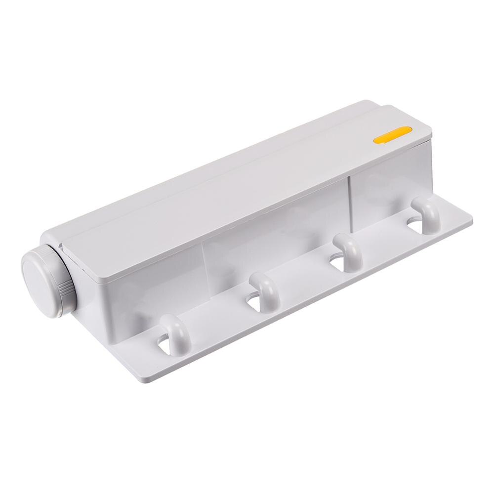 4-Lines Clothesline Retractable Clothes Horse Wall-Mounted Clothes Dryer Automatic Washing Line Laundry Drying Rack