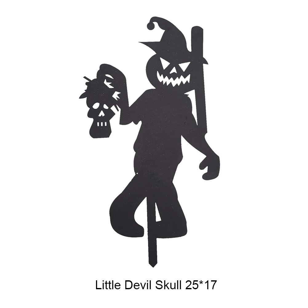 Halloween Prop Silhouette Shadow Sign Lawn Stakes Black Tree Plug Art Ornaments Yard Terror Party Decor: Skeleton / L