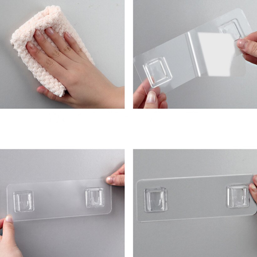 1/2/4pcs Home Plastic Hooks Waterproof Sticky Hook for Kitchen Bathroom Shelf Sticker Sticking Wall Strong Adhesive Hook Hanger