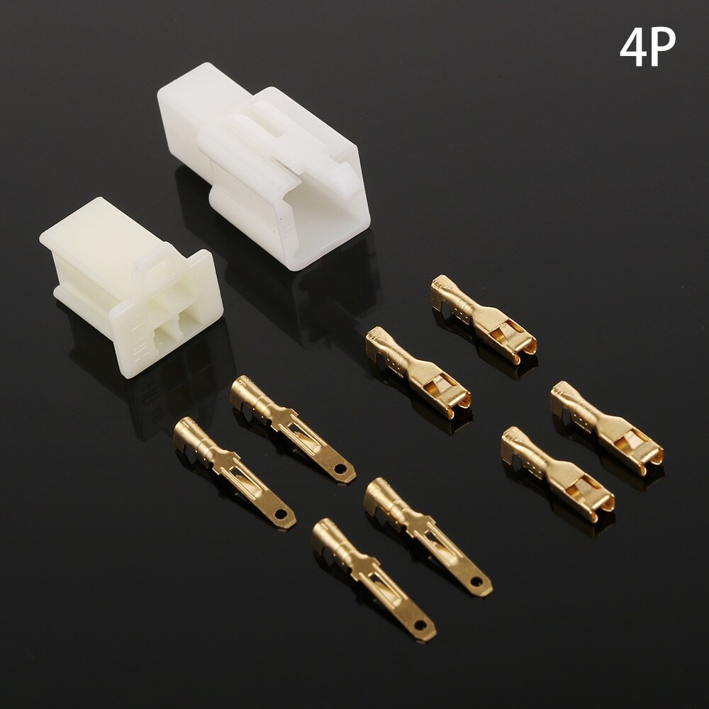 1/5/10Sets 2.8mm Electrical wire Connector Male Female Motorcycle terminal plug Kits: 4P