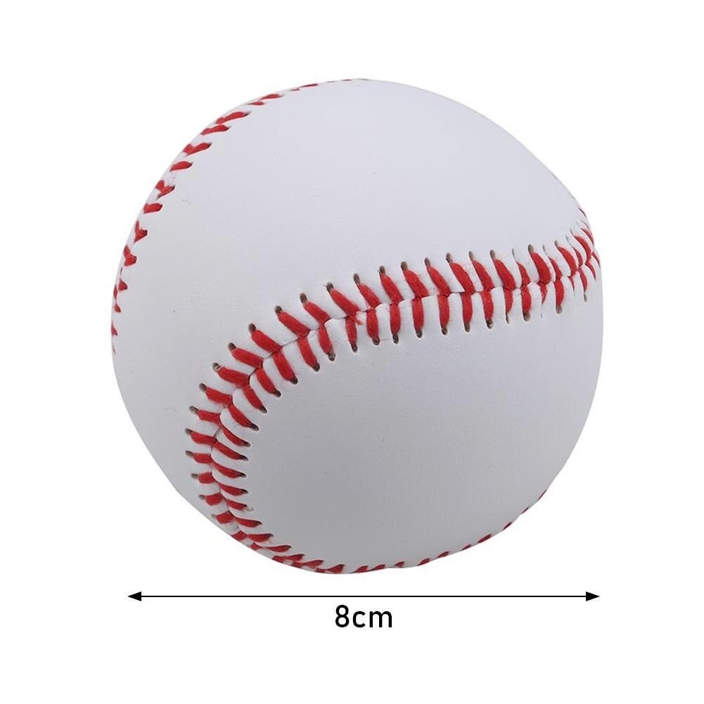 8cm 9 Handmade Bolas De Beisebol PVC Borracha Macia Interna Para Crianças Exercício Bolas de PLUTÔNIO Superior Formação Bola De Beisebol Softball Baseball ba A8M9