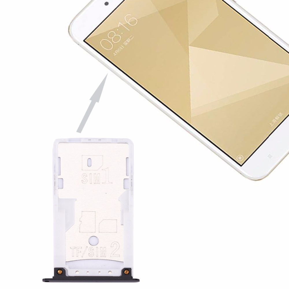 Neue Sim-karte Tablett Sockel Slot Halfter Adapter Ersatz Ersatzteile für Xiaomi Redmi 4A / 4X SIM &Ampere; SIM / TF Karte Tablett Adapter