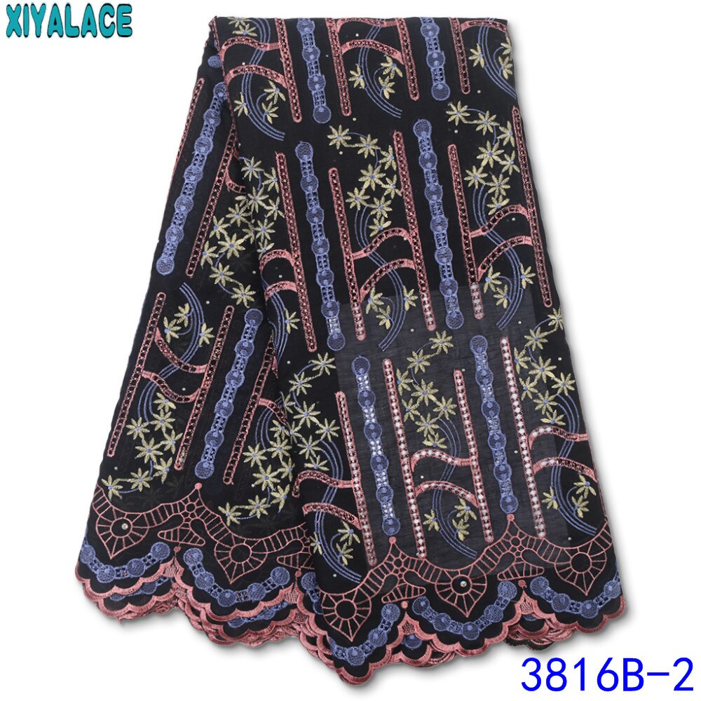 Swiss Voile Lace in Switzerland   African Cotton Swiss Voile Lace Fabric Embroidery Lace with Stones KS3816B